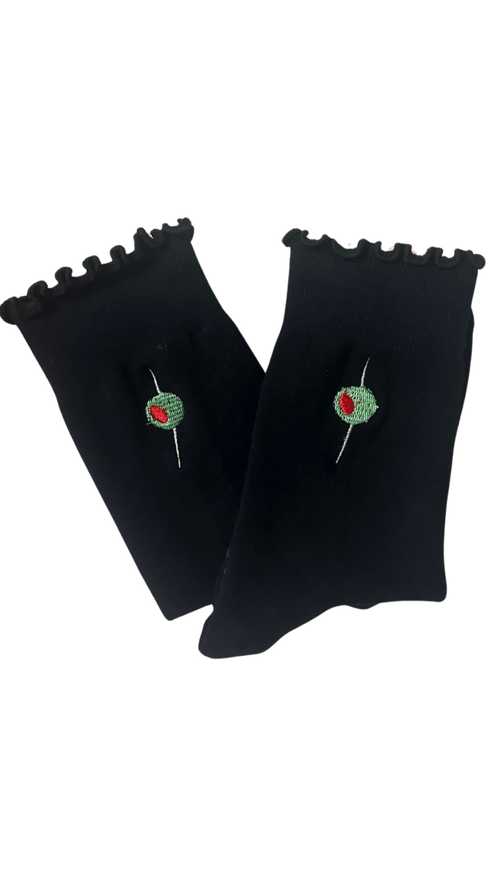 Olive Pilates grip socks