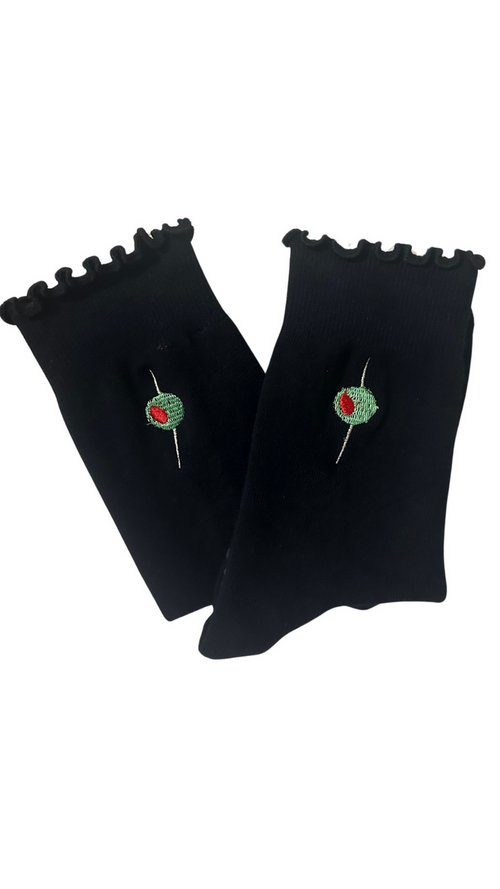 Olive Pilates grip socks