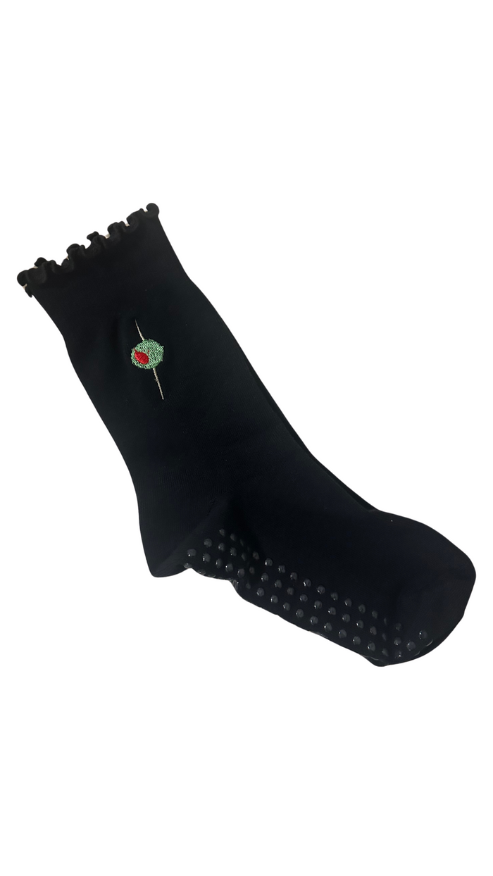 Yoga olive grip socks