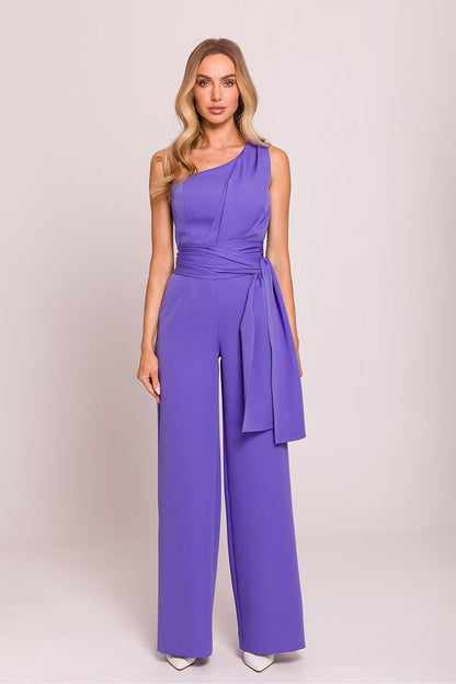 One Shoulder Jumpsuit for Women Elegant Design violet - Jumpsuits
