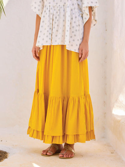 Orange Tip Top & Skirt Set