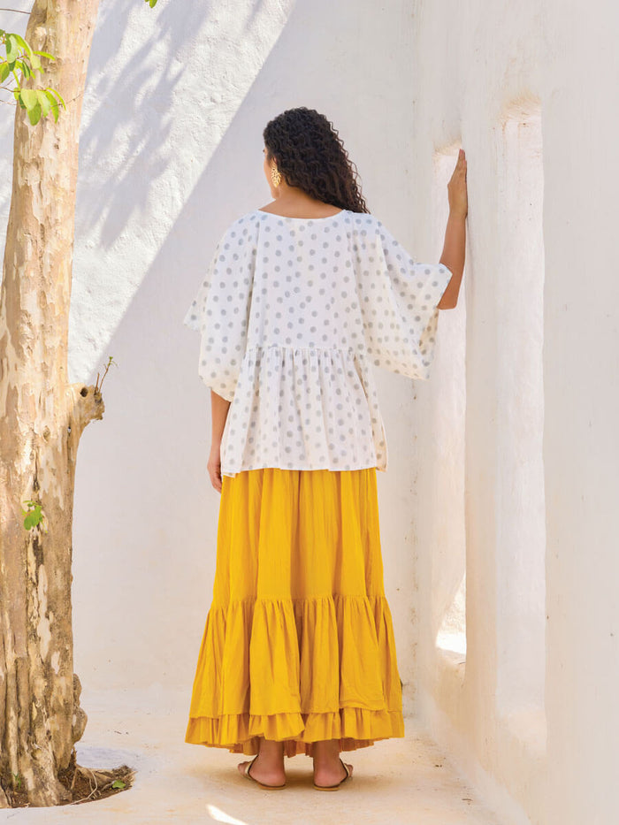 Orange Tip Top & Skirt Set