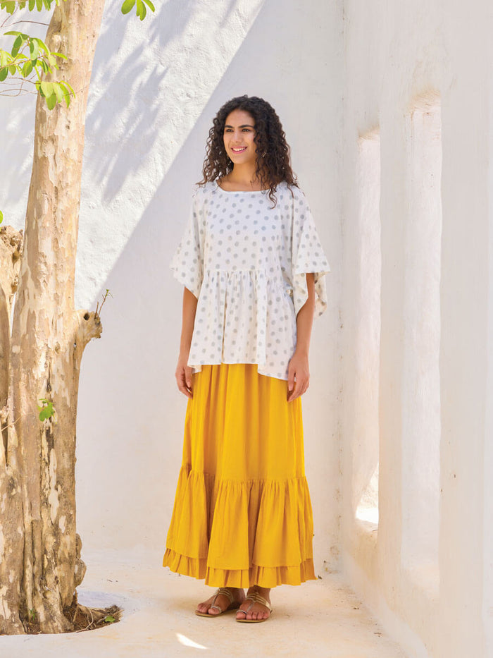 Orange Tip Top & Skirt Set