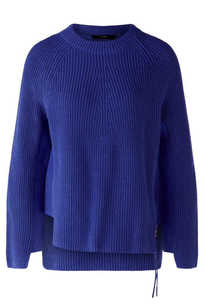 Oui 79916 Rubi Blue Jumper - Dotique Chesterfield