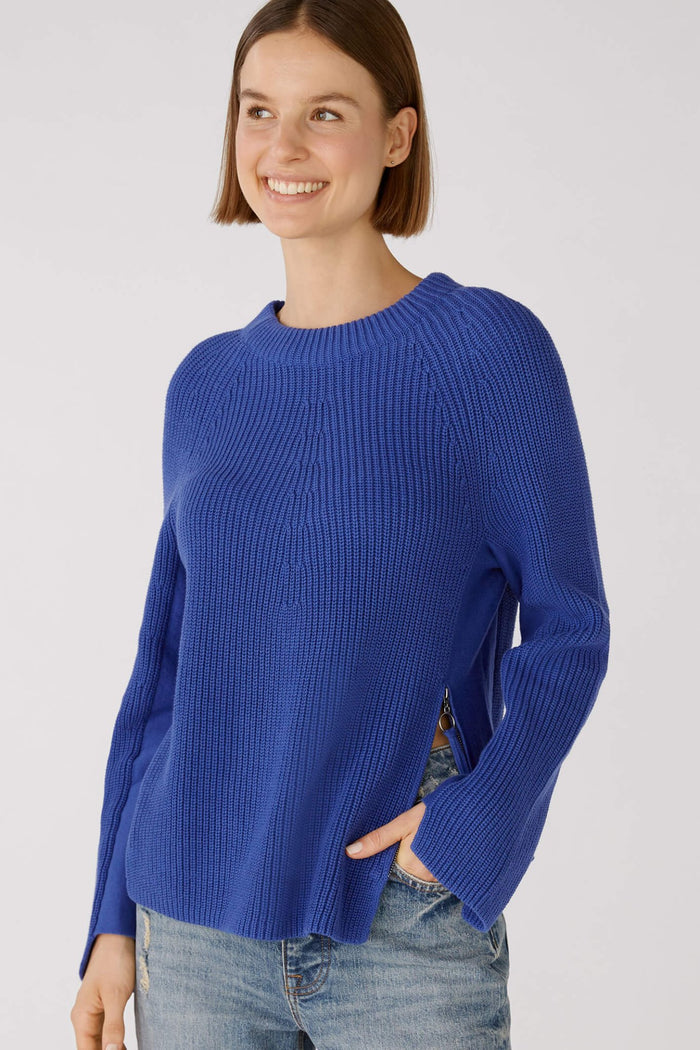 Oui 79916 Rubi Blue Jumper - Dotique Chesterfield