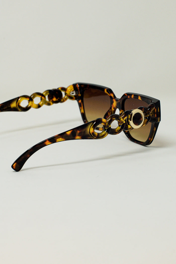 Oversized Cat Eye Sunglasses in brown Vintage