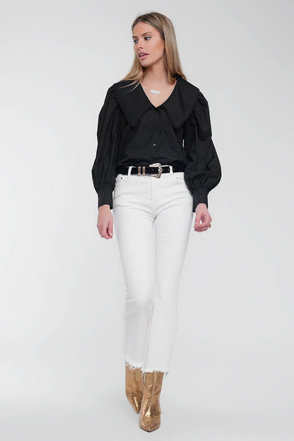 Oversized collared shirt in black - Shirts