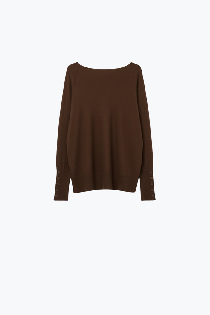 Oversized Roll Neck Sweater in brown