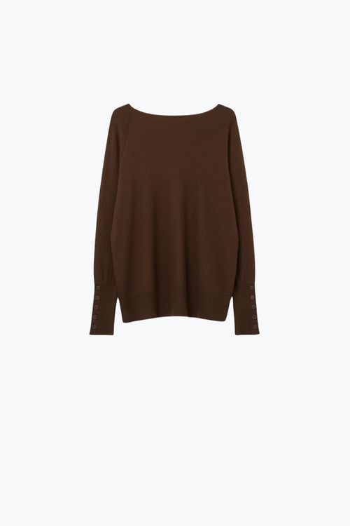 Oversized Roll Neck Sweater in brown