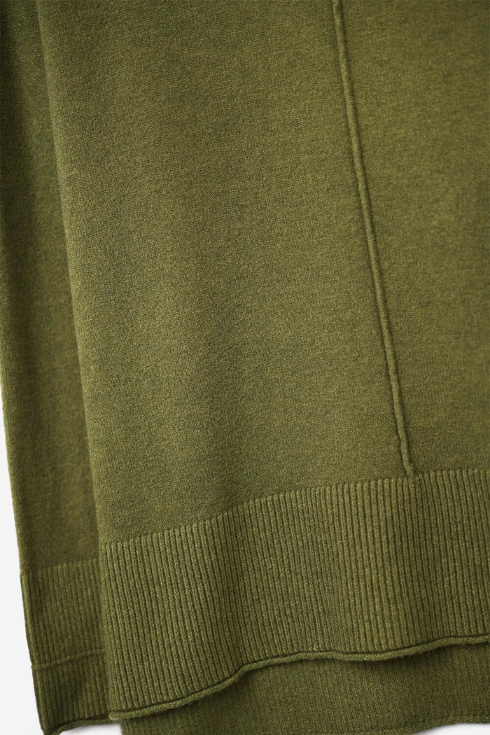 Oversized Roll Neck Sweater in military green
