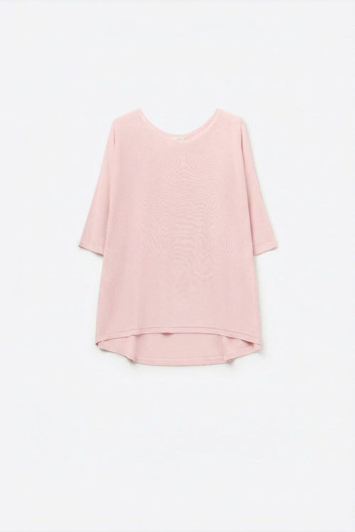 Oversized sweater in Pink with Elbow-Length Sleeves