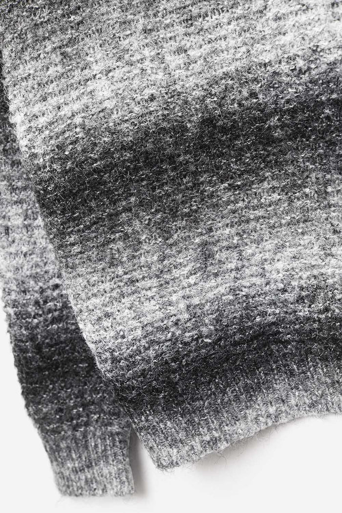 Oversized Turtleneck Comfy Sweater in Black and White