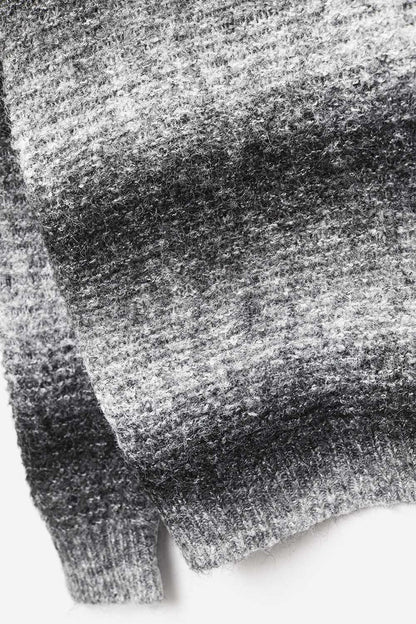 Oversized Turtleneck Comfy Sweater in Black and White