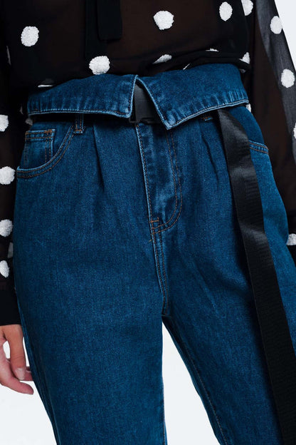 paper bag jeans - Denim