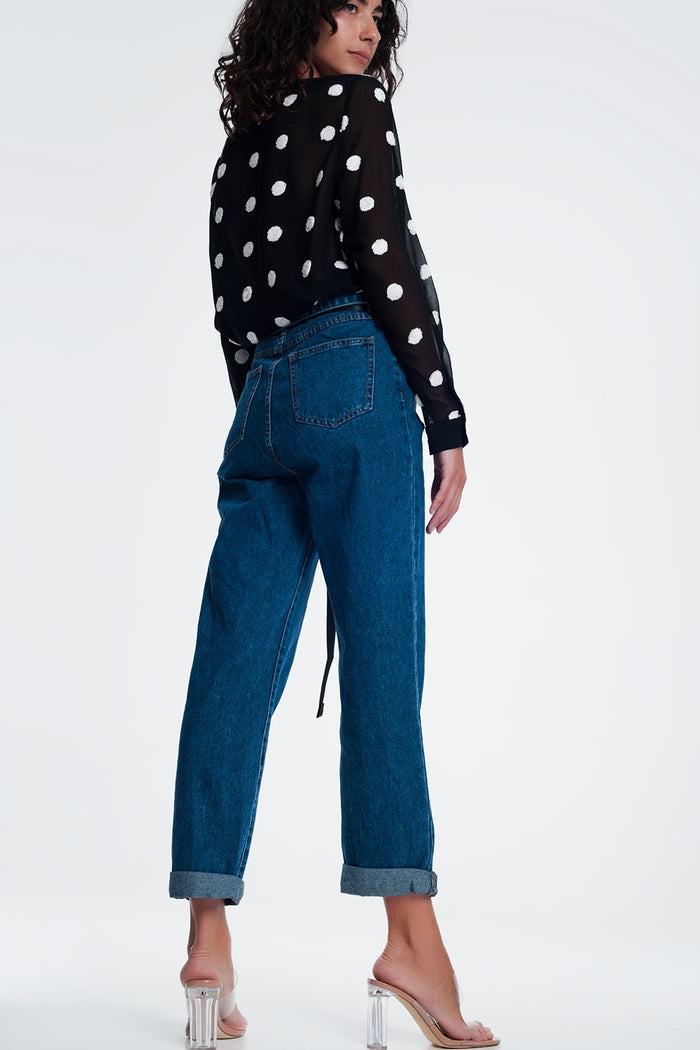 paper bag jeans - Denim