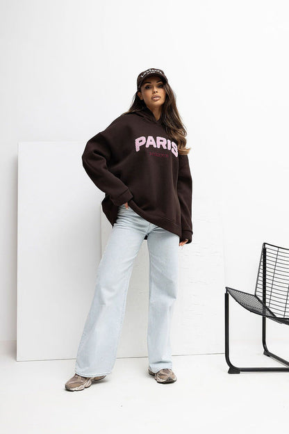 Paris Print Sweatshirt for Women - Trendy Style - Sweaters