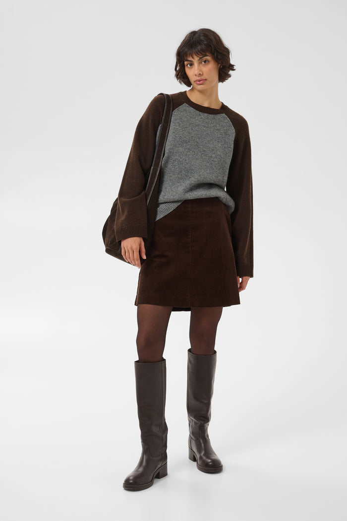 Part Two CleoPW Jumper Grey/Mole Colorblock 30310866 on model Shop Part Two at Dotique