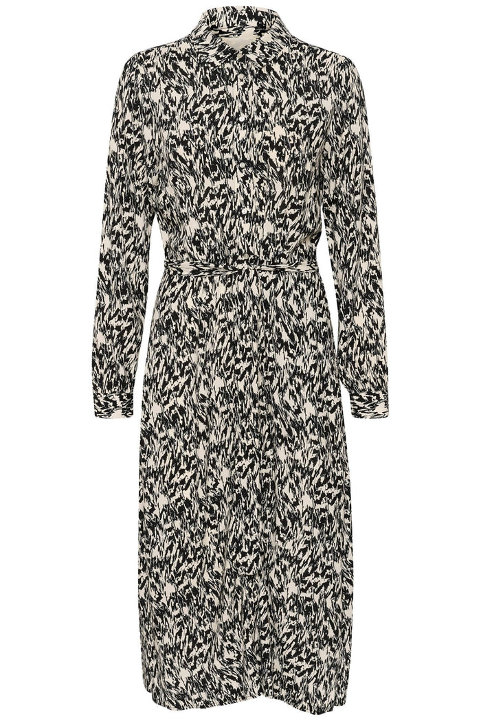 Part Two ShelbyPW 30306488 Black Texture Print Dress - Dotique