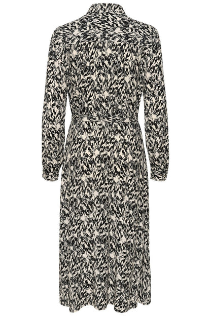 Part Two ShelbyPW 30306488 Black Texture Print Dress - Dotique