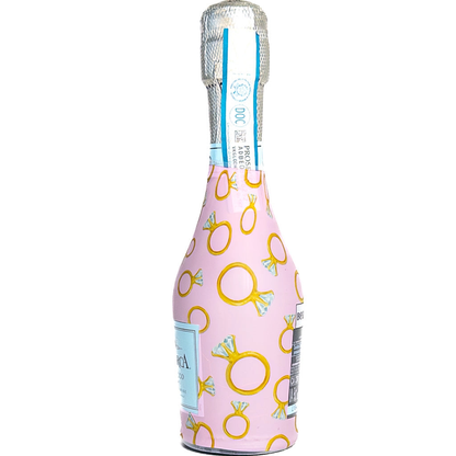 Pink Engagement Ring Mini Prosecco Signature Bottle Wraps - 6 Pack