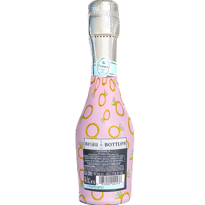 Pink Engagement Ring Mini Prosecco Signature Bottle Wraps - 6 Pack