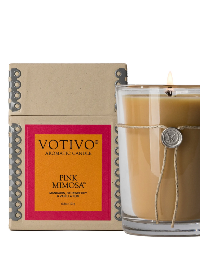 votivo aromatic candle pink mimosa