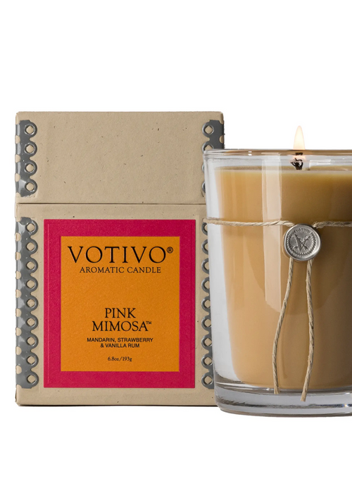 votivo aromatic candle pink mimosa