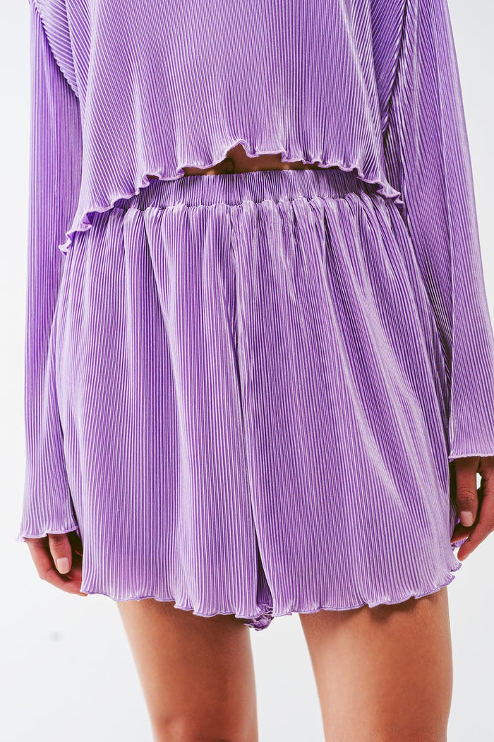 Pleated Short in lilac - trousers