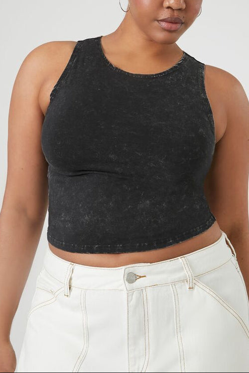 Plus Size Cropped Tank Top