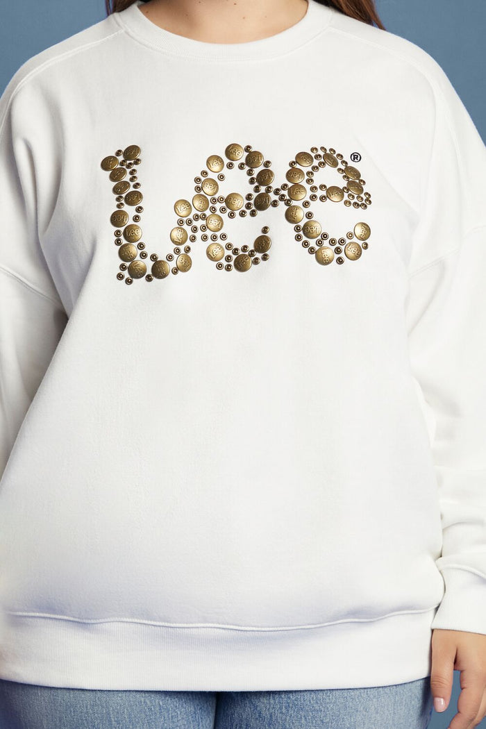 Plus Size Lee Embellished French Terry Pullover