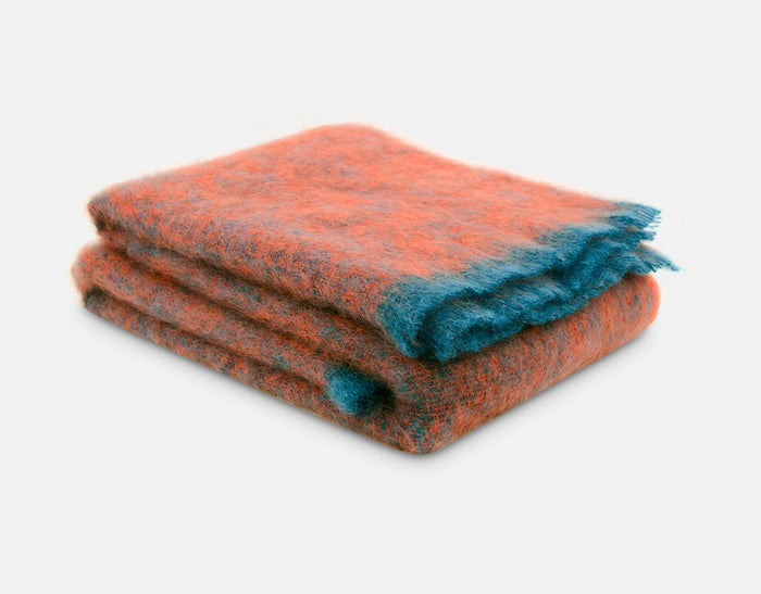 Poppy Clash Mohair Throw Blanket - Cushendale Woollen Mills
