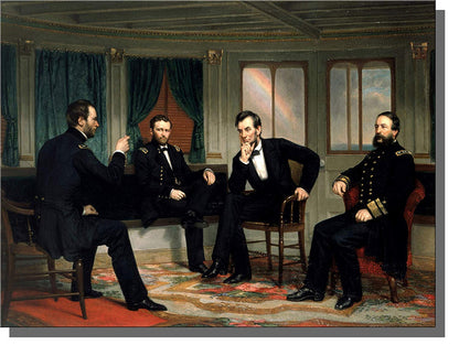 President Lincoln Head of State on Stretched Canvas, Wall Picture Art, Ready to Hang!
