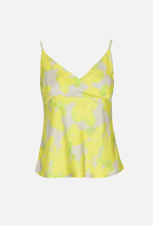 Print cami top in lemon yellow - Shirts, top