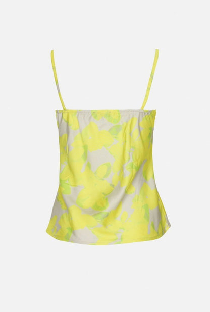Print cami top in lemon yellow - Shirts, top