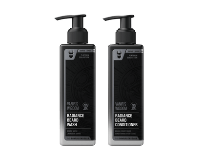 Radiance Beard Wash & Conditioner Bundle in Vanir's Wisdom scent. The Beard Struggle