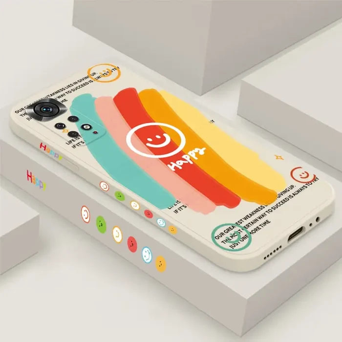 a phone case with a colorful design