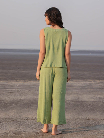 Rapallo Solid Green Co-ord Set of 2 - Pinklay