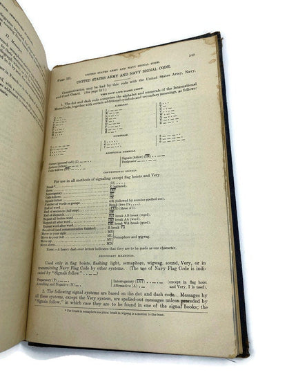Rare Antique Book, International Code of Signals American Edition 1923 at Duckwells