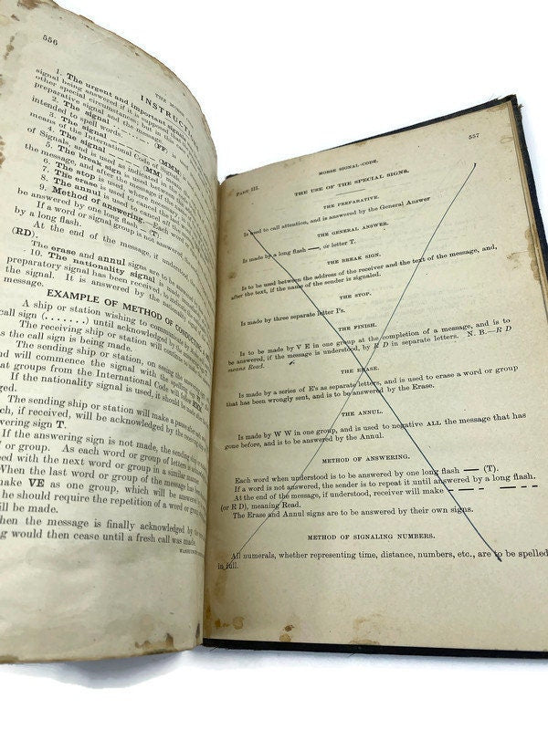 Rare Antique Book, International Code of Signals American Edition 1923 at Duckwells