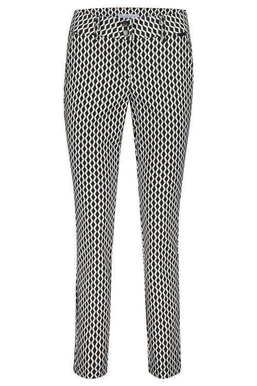 Red Button SRB4121 Diana Black Multi Print Trouser - Dotique - Red Button