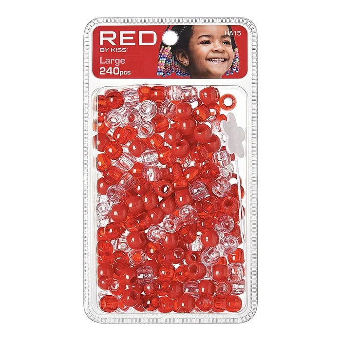 Red By Kiss Large Hair Beads (240pcs)
