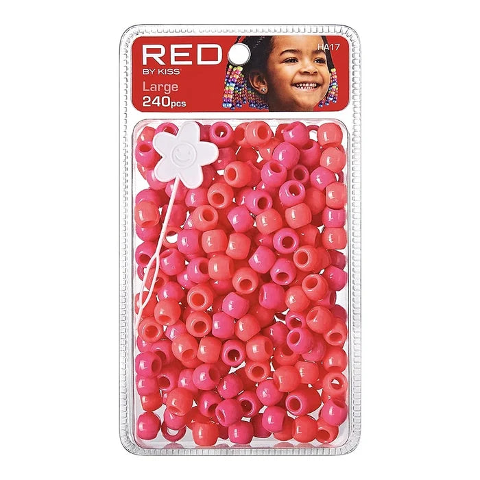 Red By Kiss Large Hair Beads (240pcs)