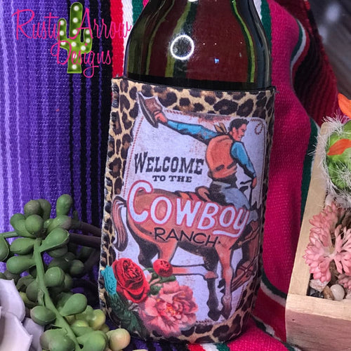 Regular Cheetah Cowboy Ranch Koozie - Koozie