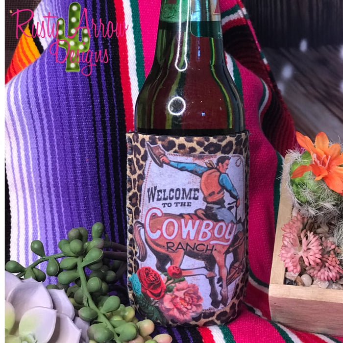 Regular Cheetah Cowboy Ranch Koozie - Koozie
