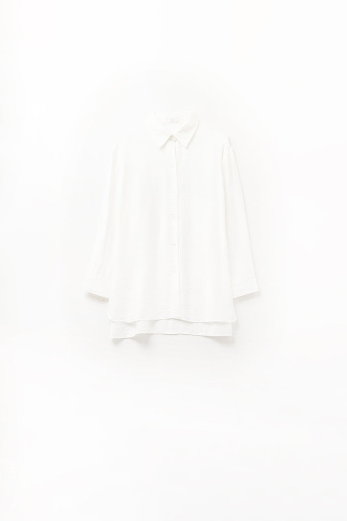 relaxed fit Shirt long Sleeves in white - Shirts