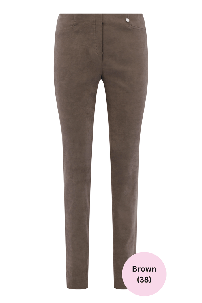 Robell 51673-54451 Rose Full Length (78cm) Super Slim Suede Trousers - Various Colours