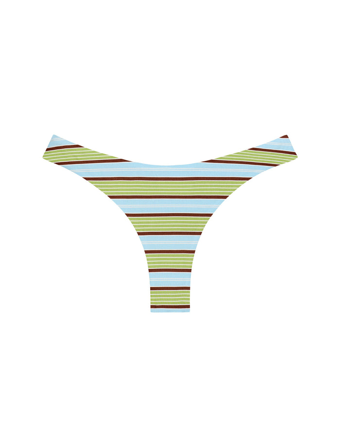 LSPACE Rocky bikini bottom in Comporta Cool Girl print, off-model flat lay.
