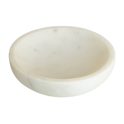 Round White Marble Bowl