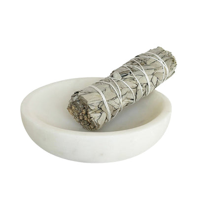 Round White Marble Bowl