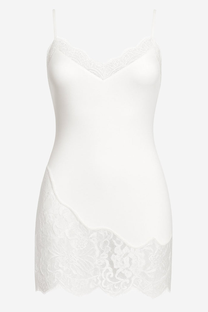 Rozalia Slip Sheer Lace White